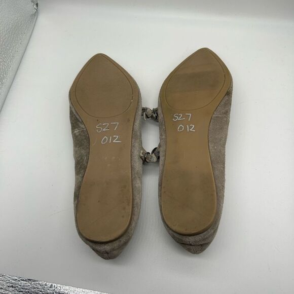 Steve Madden Edggy Flat in Taupe Suede Leather Size 7 - Picture 9 of 10